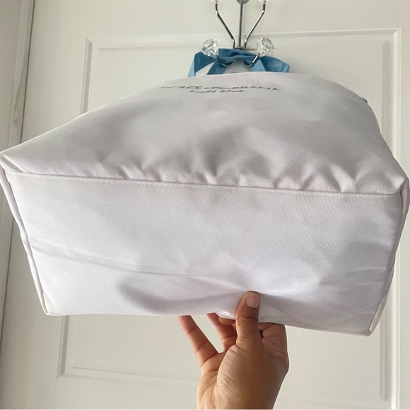 BAG BLUE WHITE  SHOULDER OVERSIZED NYLON BAG NWOT - Picture 5 of 13